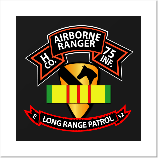 H Co 75th Ranger - 1st Cav - VN Ribbon - LRSD - 1 Wall Art by twix123844